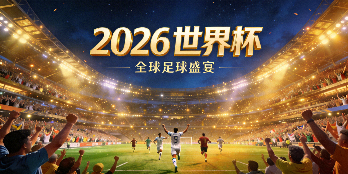 2026世界杯官方圆形标志，包含足球和奖杯图案